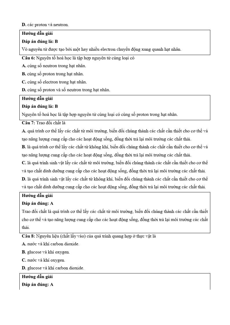 9 Đề thi Giữa kì 1 KHTN 7 Kết nối tri thức năm 2025 (có đáp án) | Đề thi Khoa học tự nhiên 7
