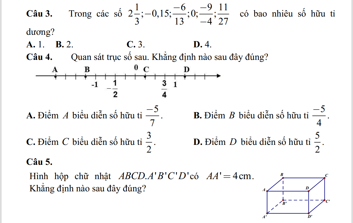 Đề thi Giữa kì 1 Toán 7 năm 2024-2025 Trường THCS Tân Xuân (Tp.HCM)