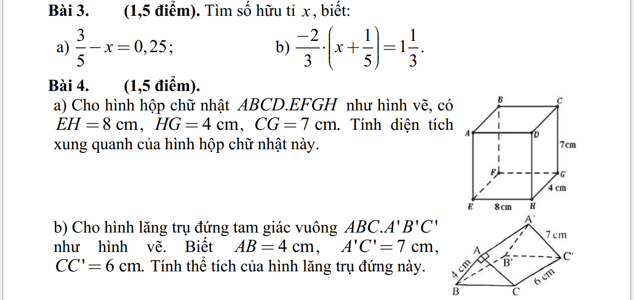 Đề thi Giữa kì 1 Toán 7 năm 2024-2025 Trường THCS Tân Xuân (Tp.HCM)