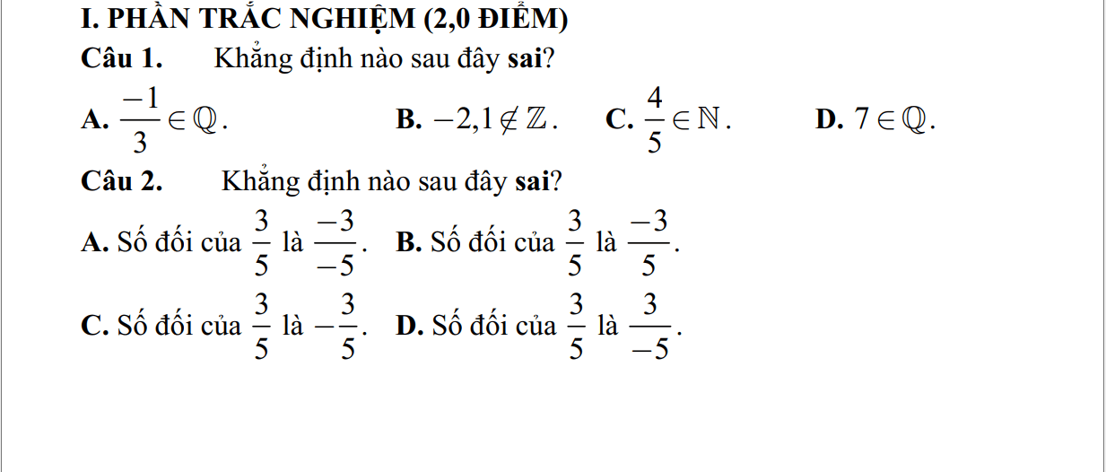 Đề thi Giữa kì 1 Toán 7 năm 2024-2025 Trường THCS Tân Xuân (Tp.HCM)