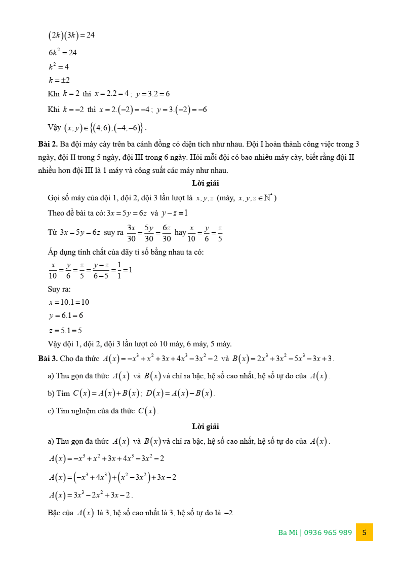 Đề thi Giữa kì 2 Toán 7 trường THCS Nguyễn Trãi (Hà Nội) năm 2025-2026