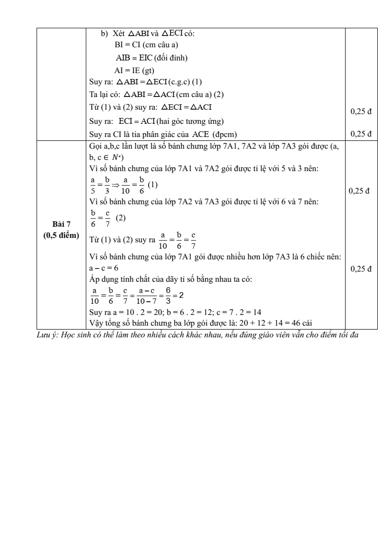 Đề thi Giữa kì 2 Toán 7 trường THCS Phước Bửu (TP HCM) năm 2025-2026