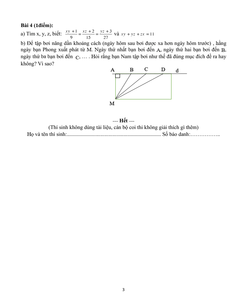 Đề thi Giữa kì 2 Toán 7 trường THCS Quỳnh Xuân (Nghệ An) năm 2023-2024
