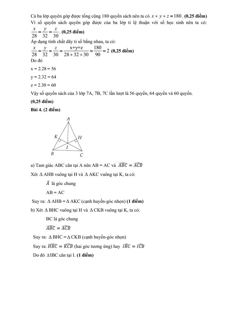 Đề thi Giữa kì 2 Toán 7 trường THCS Võ Trường Toản (Bà Rịa - Vũng Tàu) năm 2023-2024