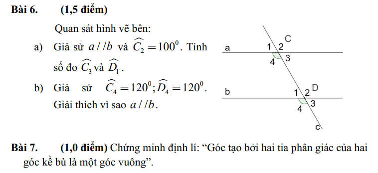 Đề thi Học kì Toán 7 năm 2024-2025 Trường THCS Đặng Thúc Vịnh