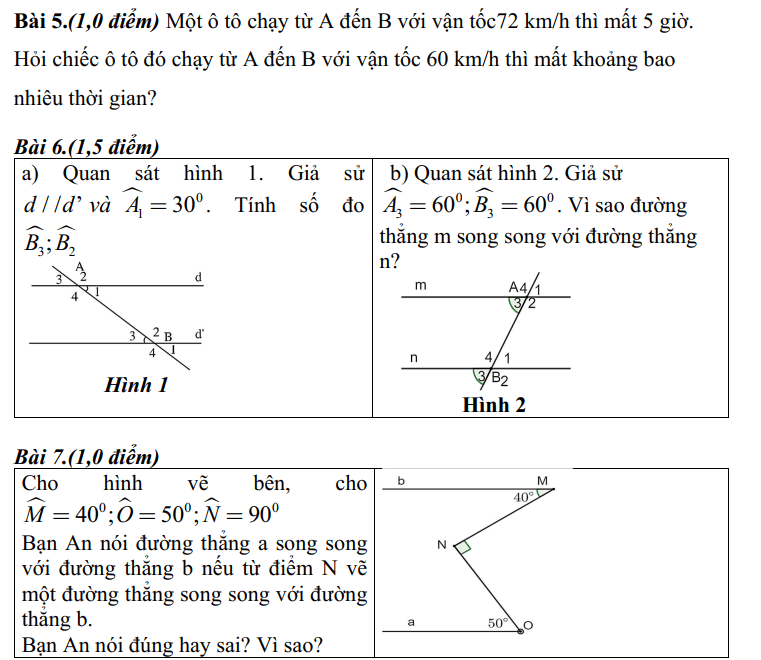 Đề thi Học kì Toán 7 năm 2024-2025 Trường THCS Phan Công Hớn