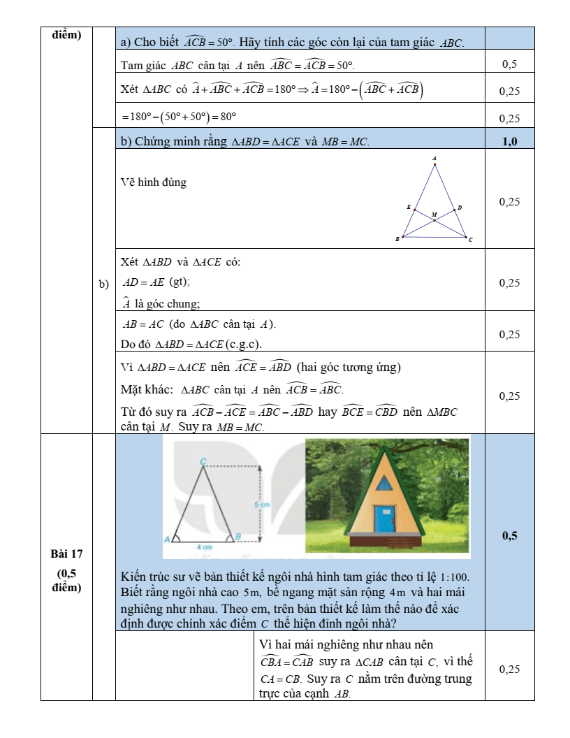 Đề thi Học kì 1 Toán 7 trường THCS Nghĩa An (Nghệ An) năm 2025-2026