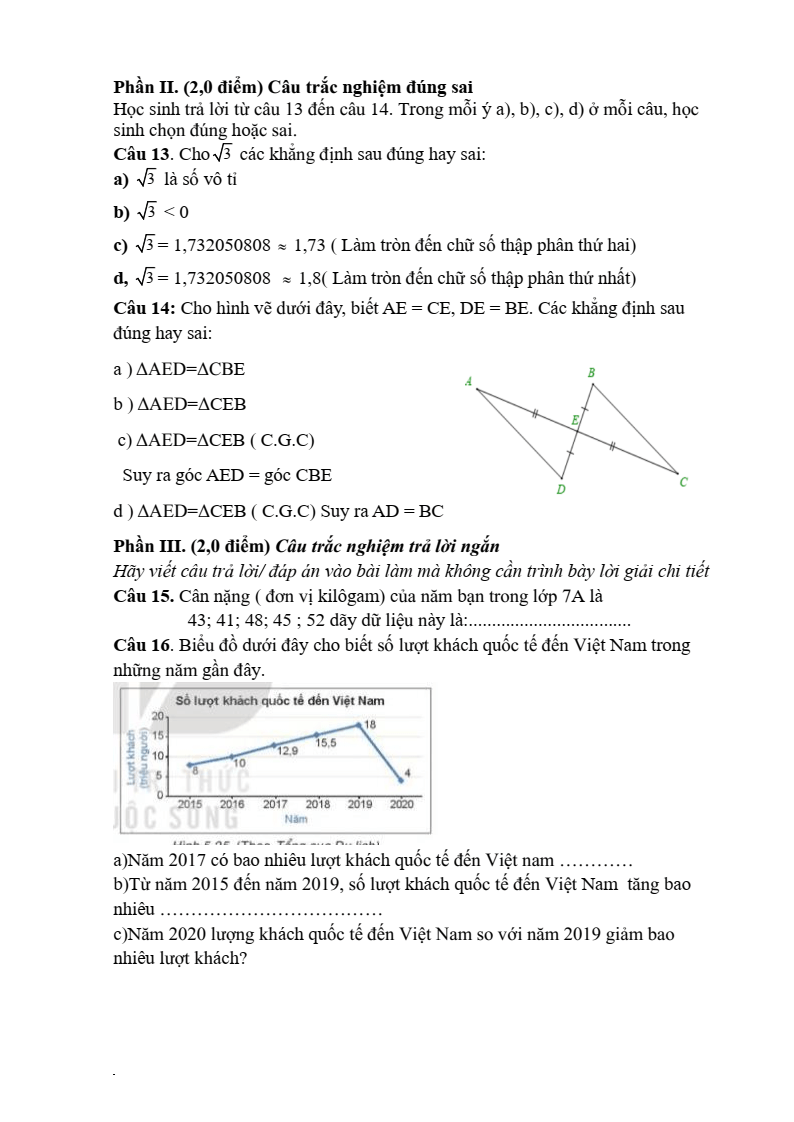 Đề thi Học kì 1 Toán 7 trường THCS Thái Niên (Lào Cai) năm 2025-2026