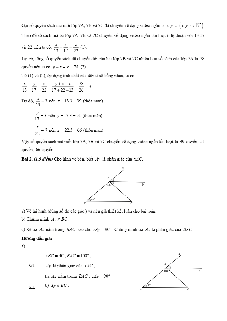 32 Đề thi Cuối kì 1 Toán 7 Cánh diều năm 2025 (có đáp án)