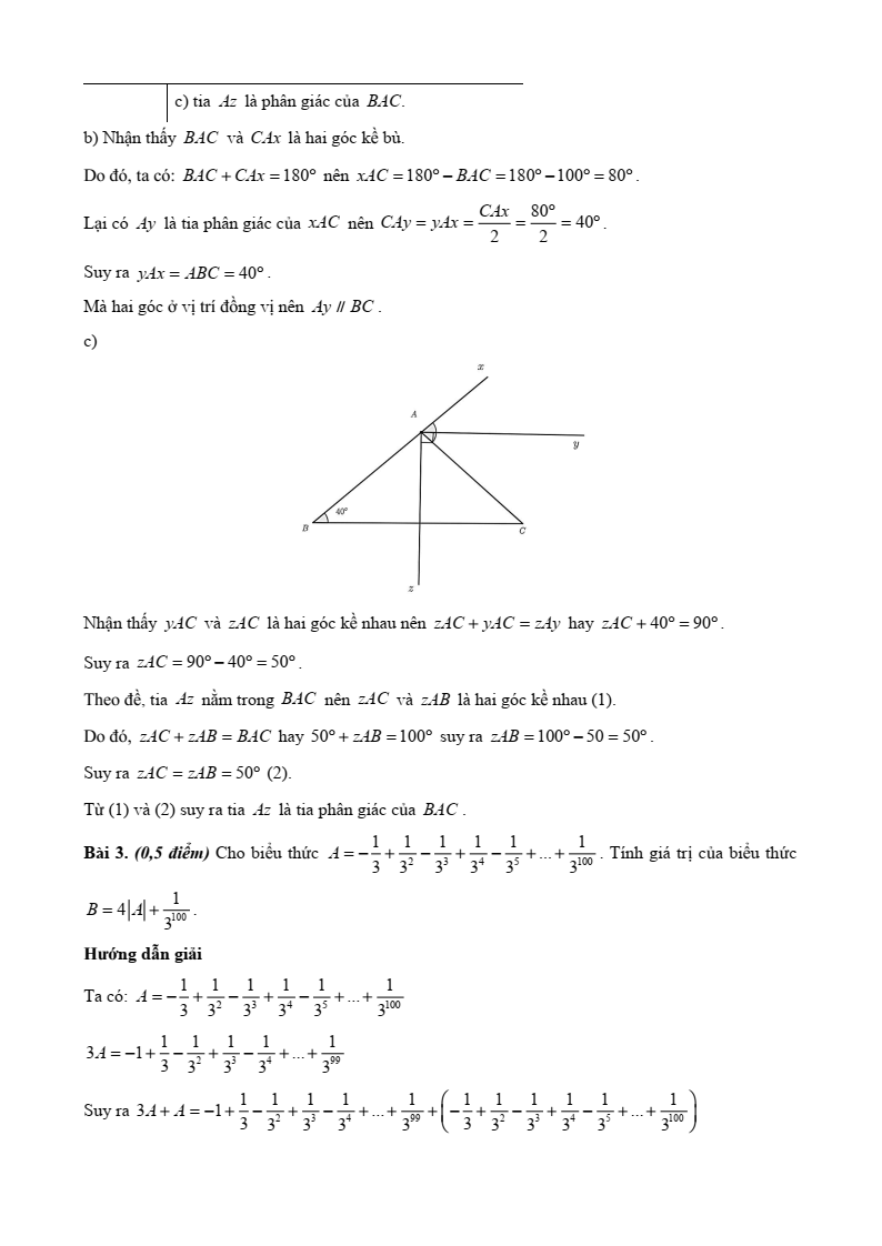32 Đề thi Cuối kì 1 Toán 7 Cánh diều năm 2025 (có đáp án)