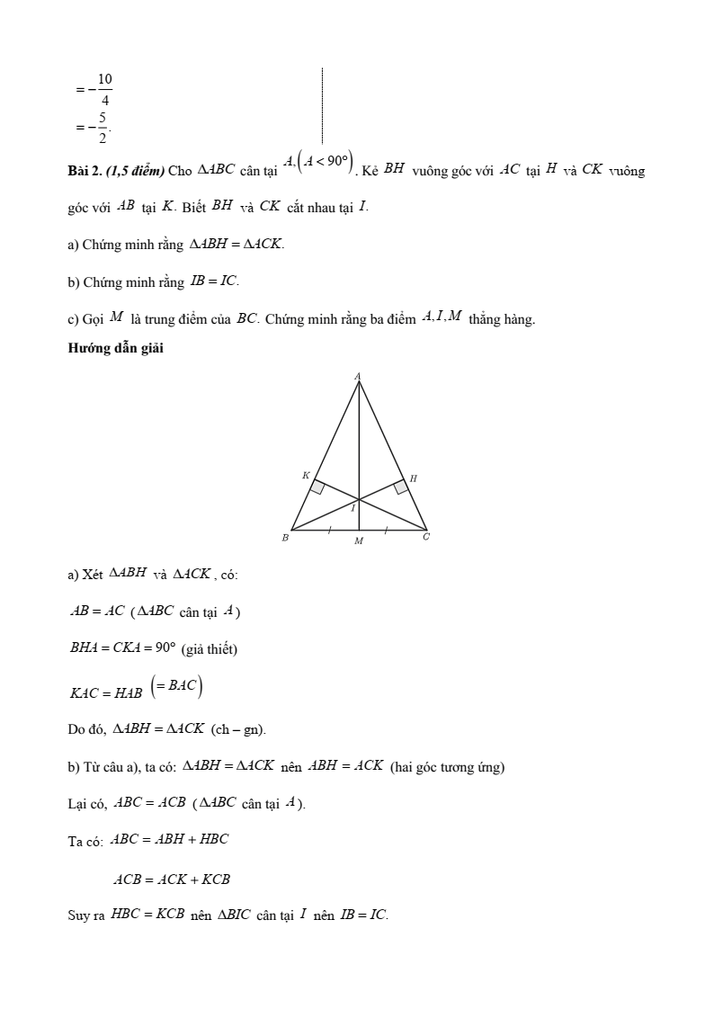 32 Đề thi Cuối kì 1 Toán 7 Kết nối tri thức (có đáp án, cấu trúc mới)