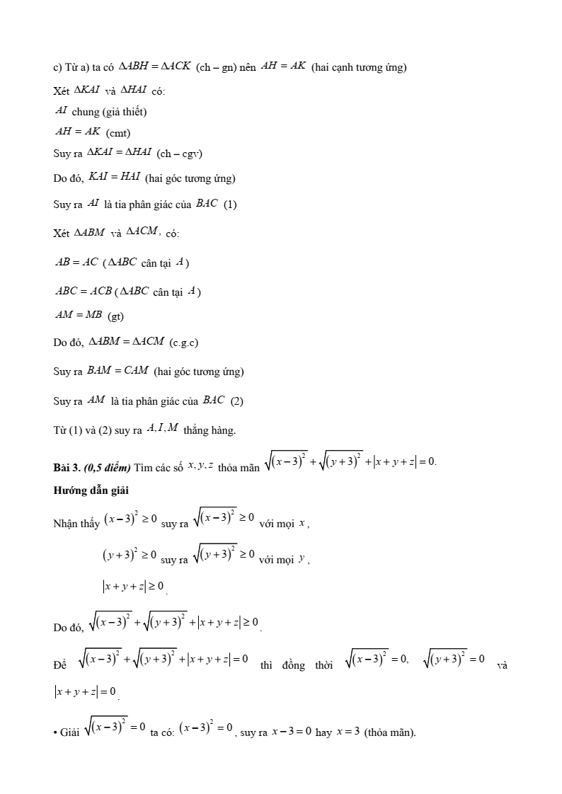 32 Đề thi Cuối kì 1 Toán 7 Kết nối tri thức (có đáp án, cấu trúc mới)