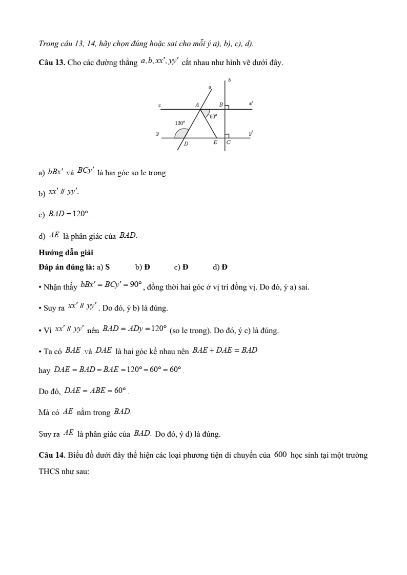 32 Đề thi Cuối kì 1 Toán 7 Kết nối tri thức (có đáp án, cấu trúc mới)