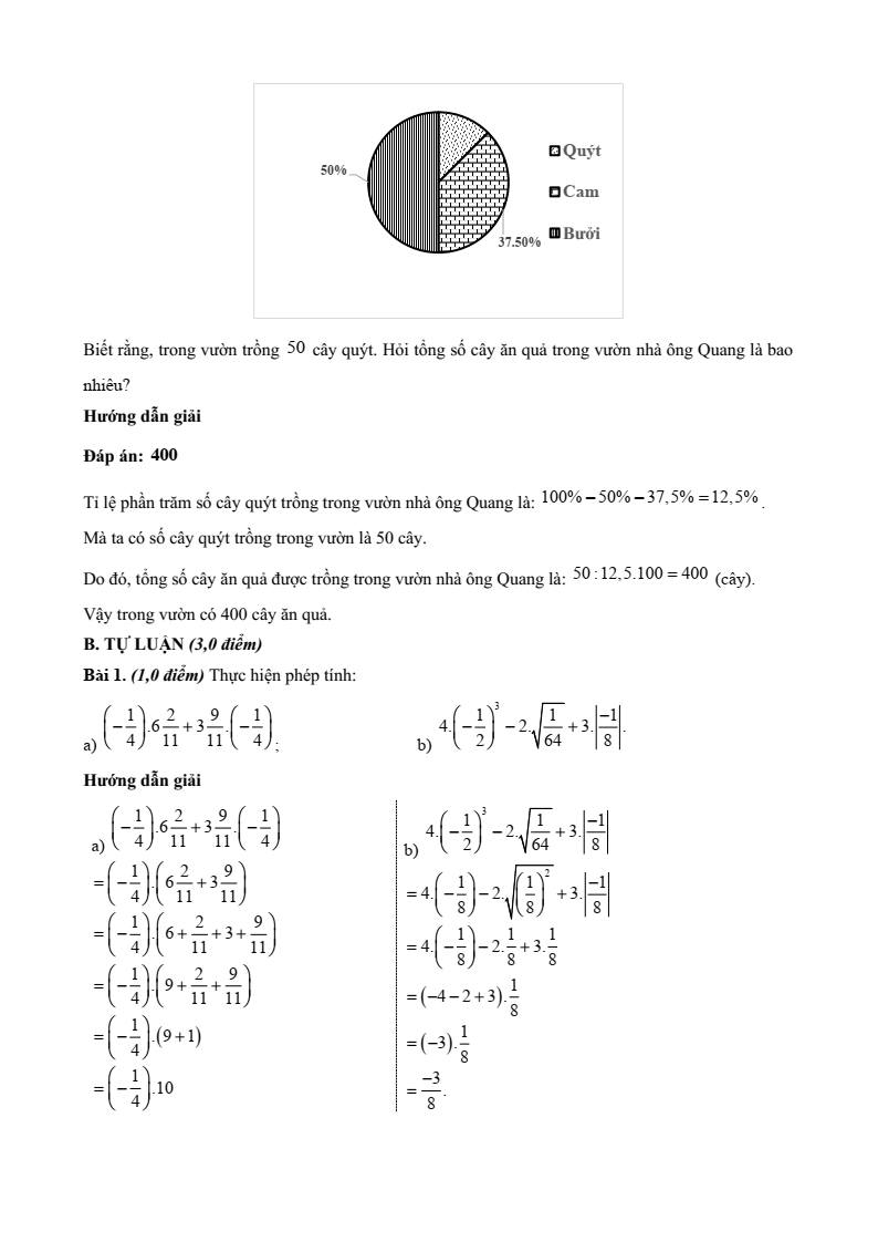 32 Đề thi Cuối kì 1 Toán 7 Kết nối tri thức (có đáp án, cấu trúc mới)