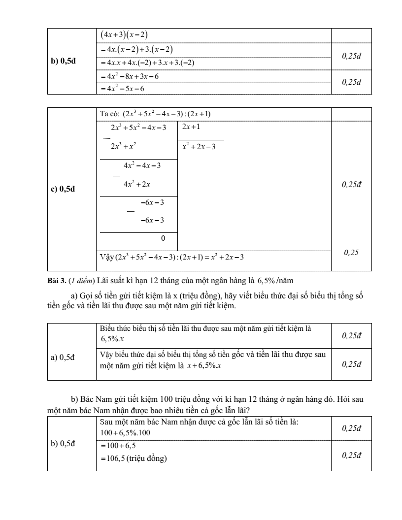 Đề thi Học kì 2 Toán 7 phòng GD&ĐT Trực Ninh (Nam Định) năm 2024-2025