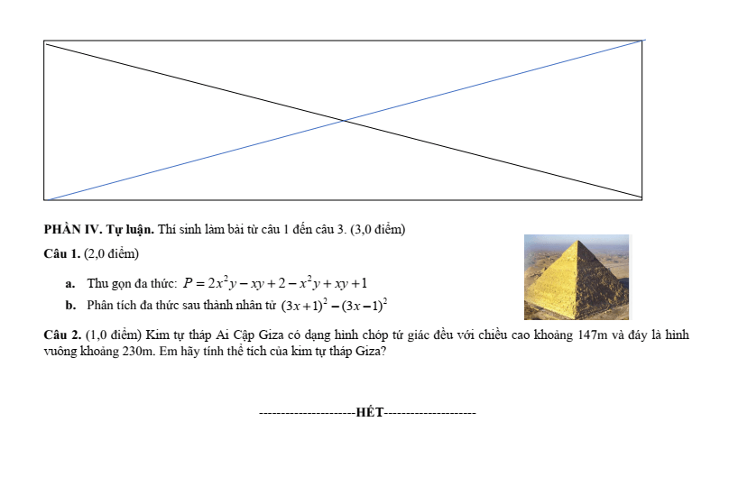 Đề thi Giữa kì 1 Toán 8 THCS Đinh Ruối năm 2025-2026