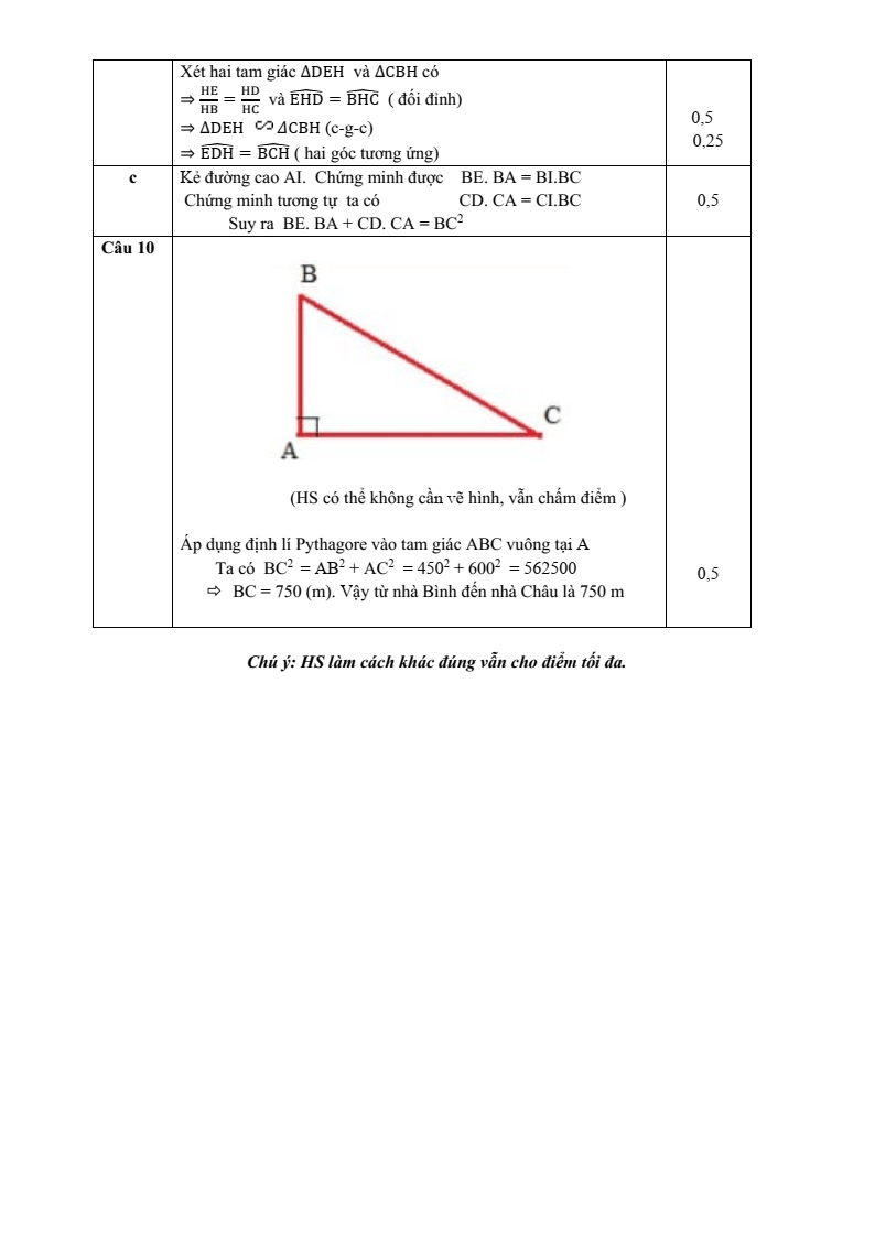 Đề thi Giữa kì 2 Toán 8 phòng GD&ĐT Thuận Thành (Bắc Ninh) năm 2024-2025