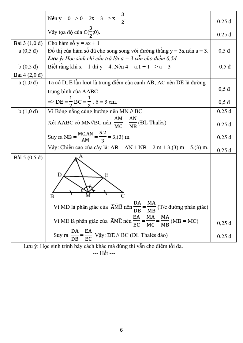 Đề thi Giữa kì 2 Toán 8 trường THCS Phước Bửu (TP HCM) năm 2025-2026