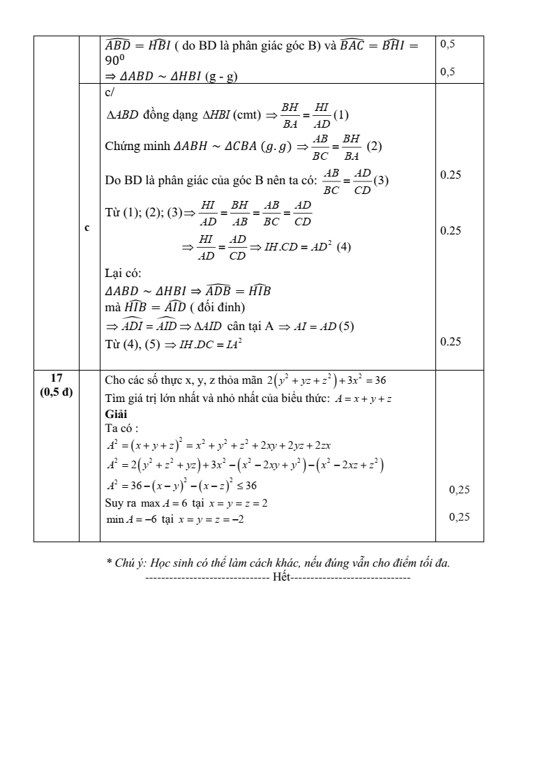 Đề thi Giữa kì 2 Toán 8 trường THCS Uy Nỗ (Hà Nội) năm 2024-2025