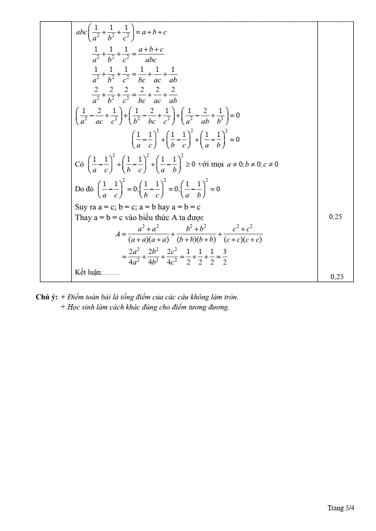 Đề thi Học kì 2 Toán 8 phòng GD&ĐT Hải Hậu (Nam Định) năm 2024-2025