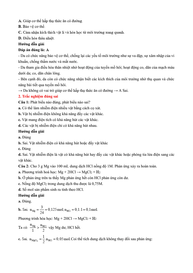 6+ Đề thi Giữa kì 2 Khoa học tự nhiên 8 Kết nối tri thức (cấu trúc mới, có đáp án)