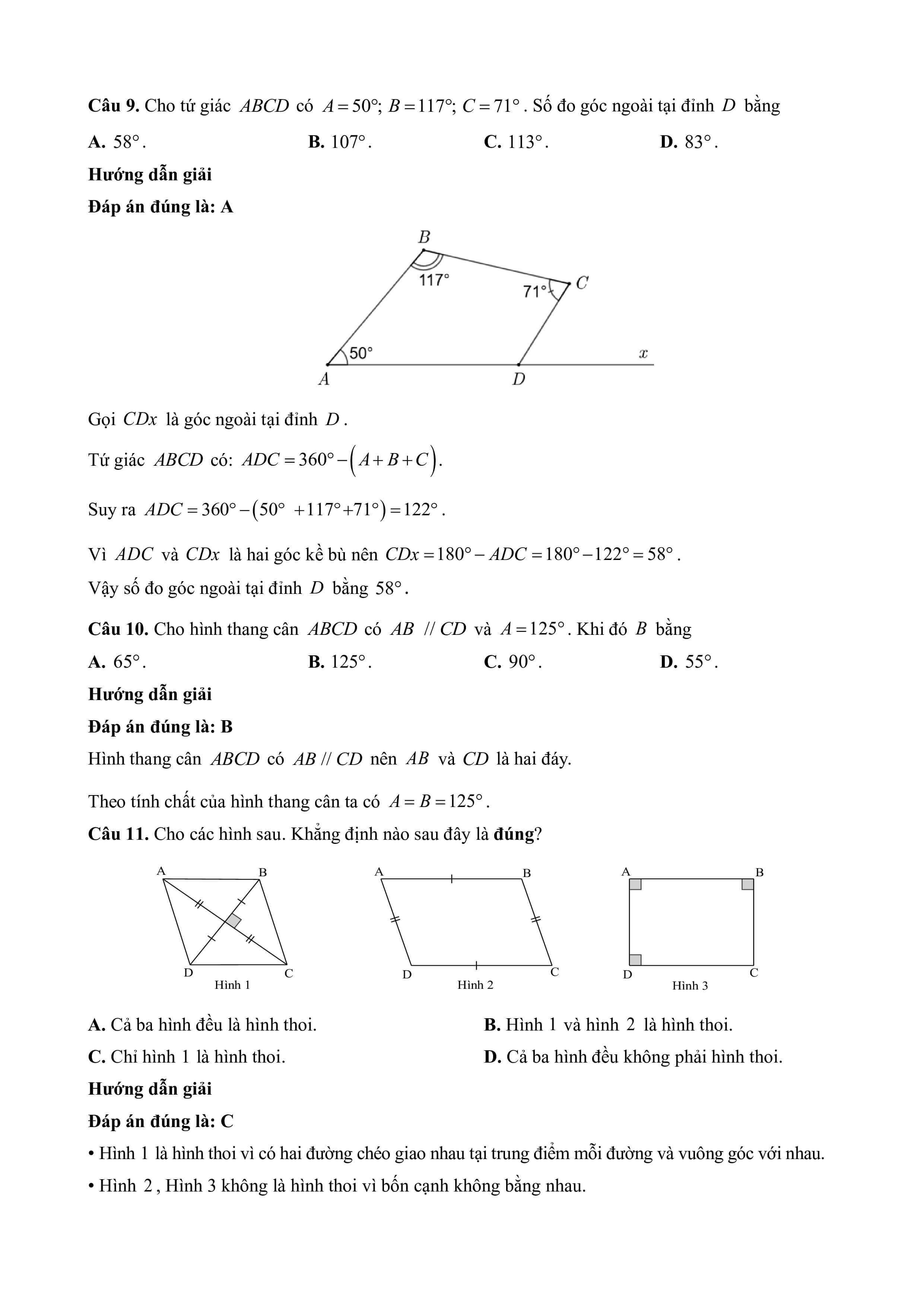 10 Đề thi Giữa kì 1 Toán 8 Kết nối tri thức (cấu trúc mới, có đáp án)
