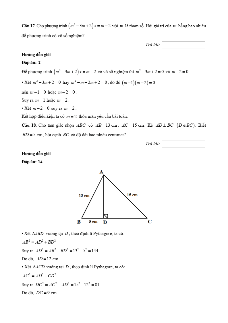 15+ Đề thi Giữa kì 2 Toán 8 Kết nối tri thức (cấu trúc mới, có đáp án)