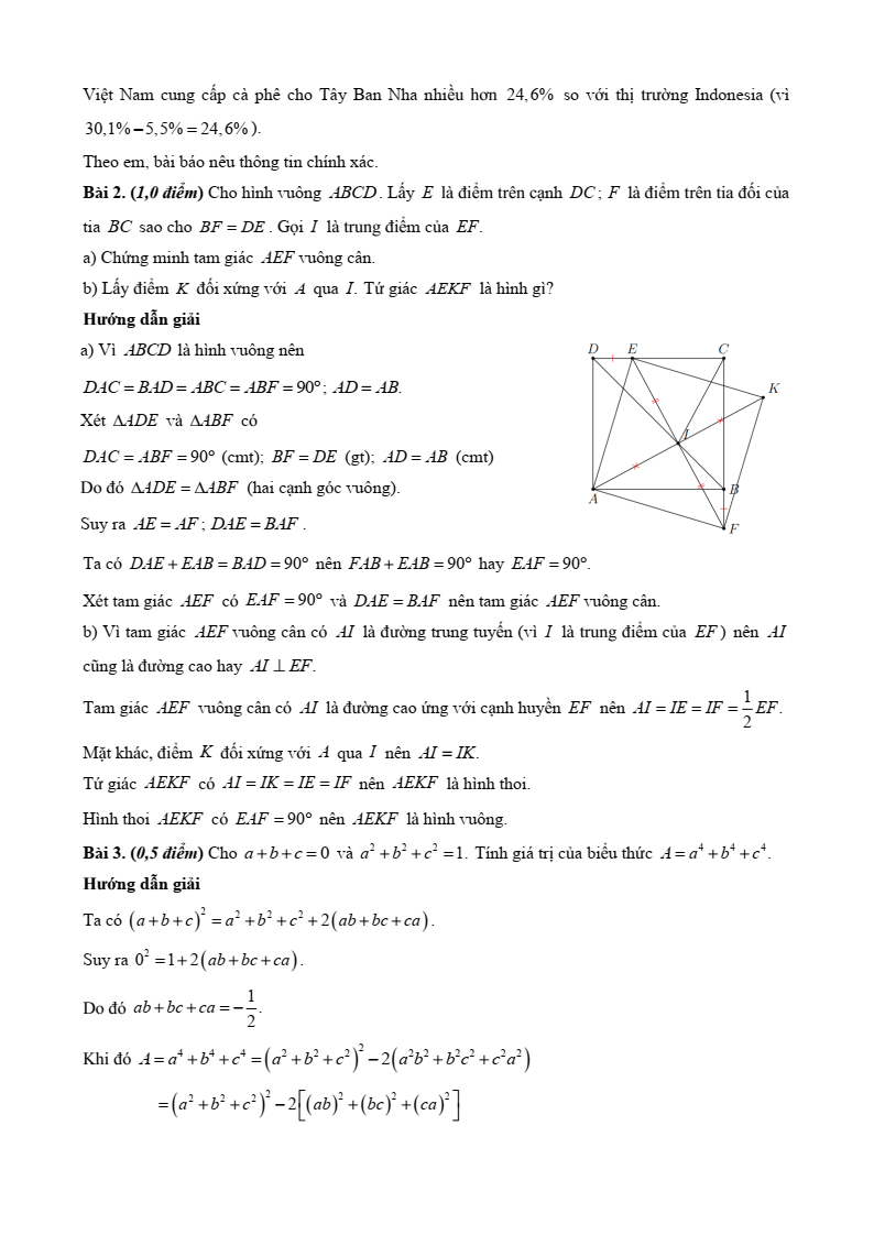 10 Đề thi Học kì 1 Toán 8 Chân trời sáng tạo (có đáp án, cấu trúc mới)