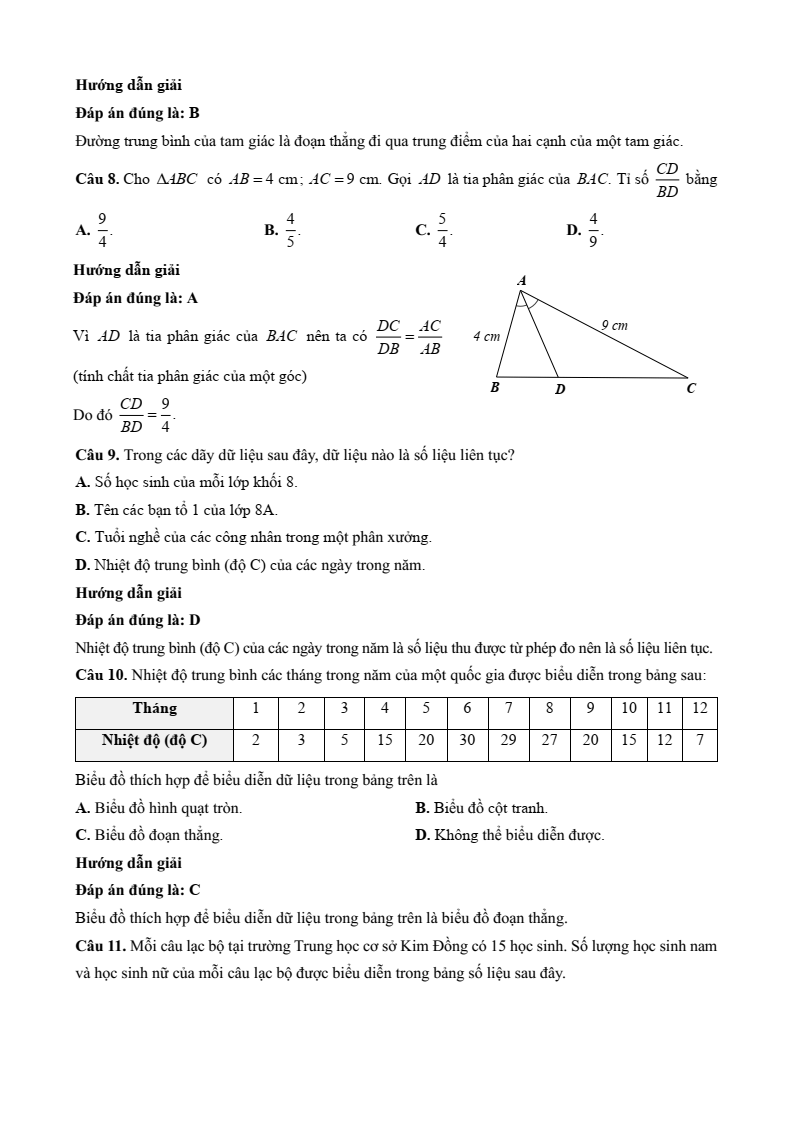 10 Đề thi Học kì 1 Toán 8 Kết nối tri thức (có đáp án, cấu trúc mới)