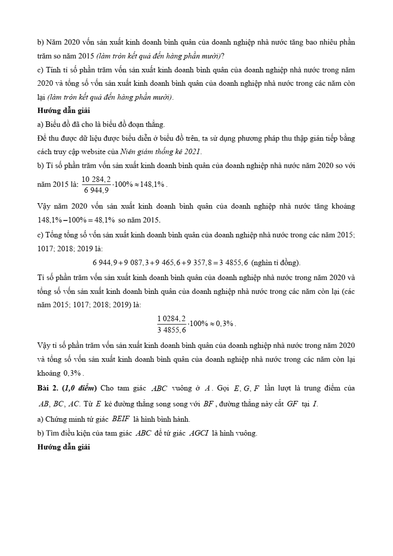 10 Đề thi Học kì 1 Toán 8 Kết nối tri thức (có đáp án, cấu trúc mới)