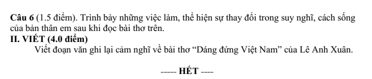 Đề thi Giữa kì 2 Văn 8 năm 2025-2026 trường THCS Quế Thuận (Đà Nẵng)