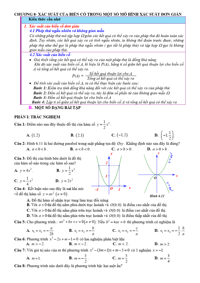 Đề cương ôn tập Giữa kì 2 Toán 9 trường THCS Thanh An (Quảng Trị) năm 2025-2026