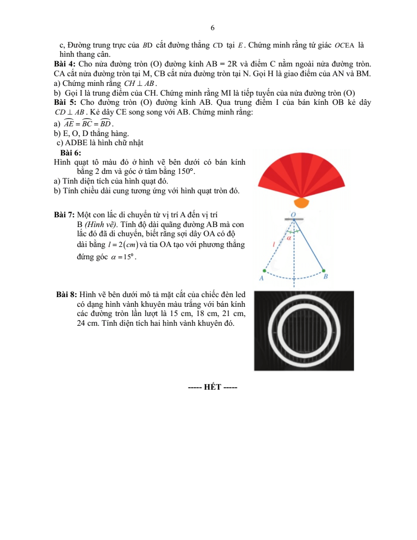 Đề cương ôn tập Học kì 1 Toán 9 trường THCS Ái Mộ năm 2025-2026