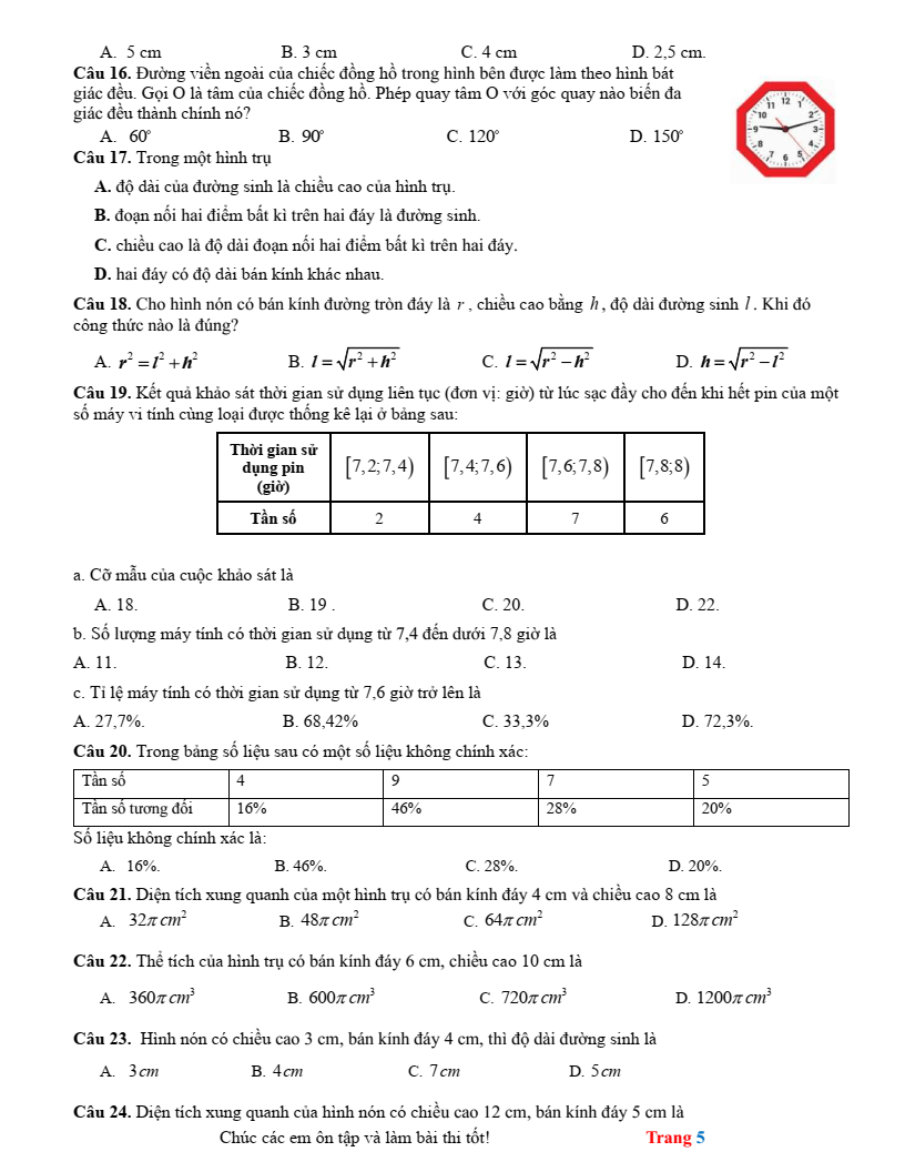 Đề cương ôn tập Học kì 2 Toán 9 trường THCS Dương Văn Mạnh (TP HCM) năm 2025-2026