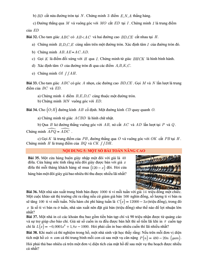 Đề cương ôn tập Giữa kì 1 Toán 9 trường THCS Nghĩa Tân năm 2025-2026