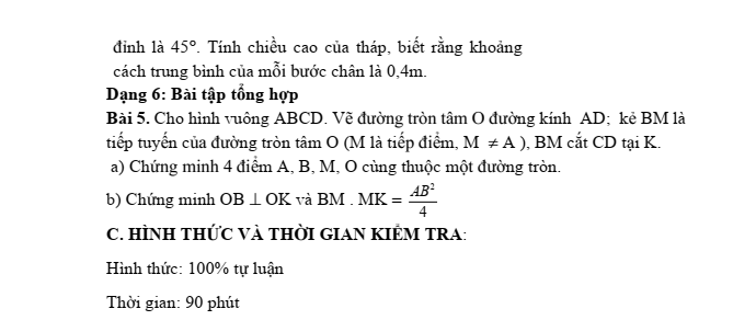 Đề cương ôn tập Học kì 1 Toán 9 trường THCS Nguyễn Bỉnh Khiêm năm 2024-2025