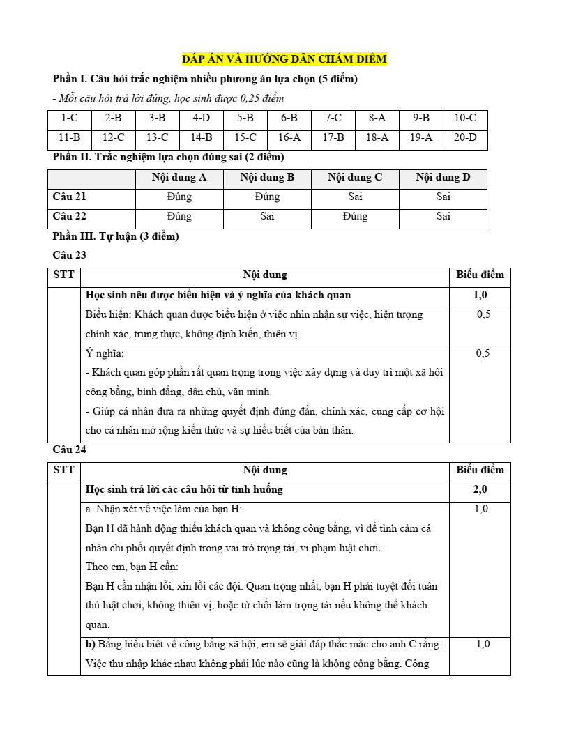5 Đề thi Học kì 1 GDCD 9 Cánh diều (có đáp án, cấu trúc mới)