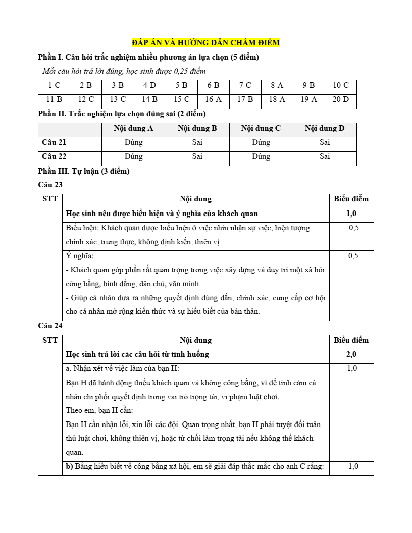 5 Đề thi Học kì 1 GDCD 9 Chân trời sáng tạo (có đáp án, cấu trúc mới)