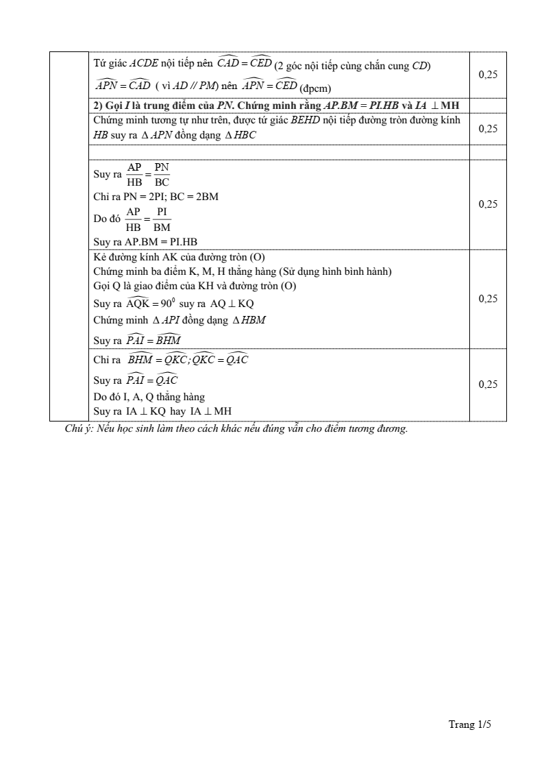 Đề thi Giữa kì 2 Toán 9 phòng GD&ĐT Giao Thủy (Nam Định) năm 2024-2025
