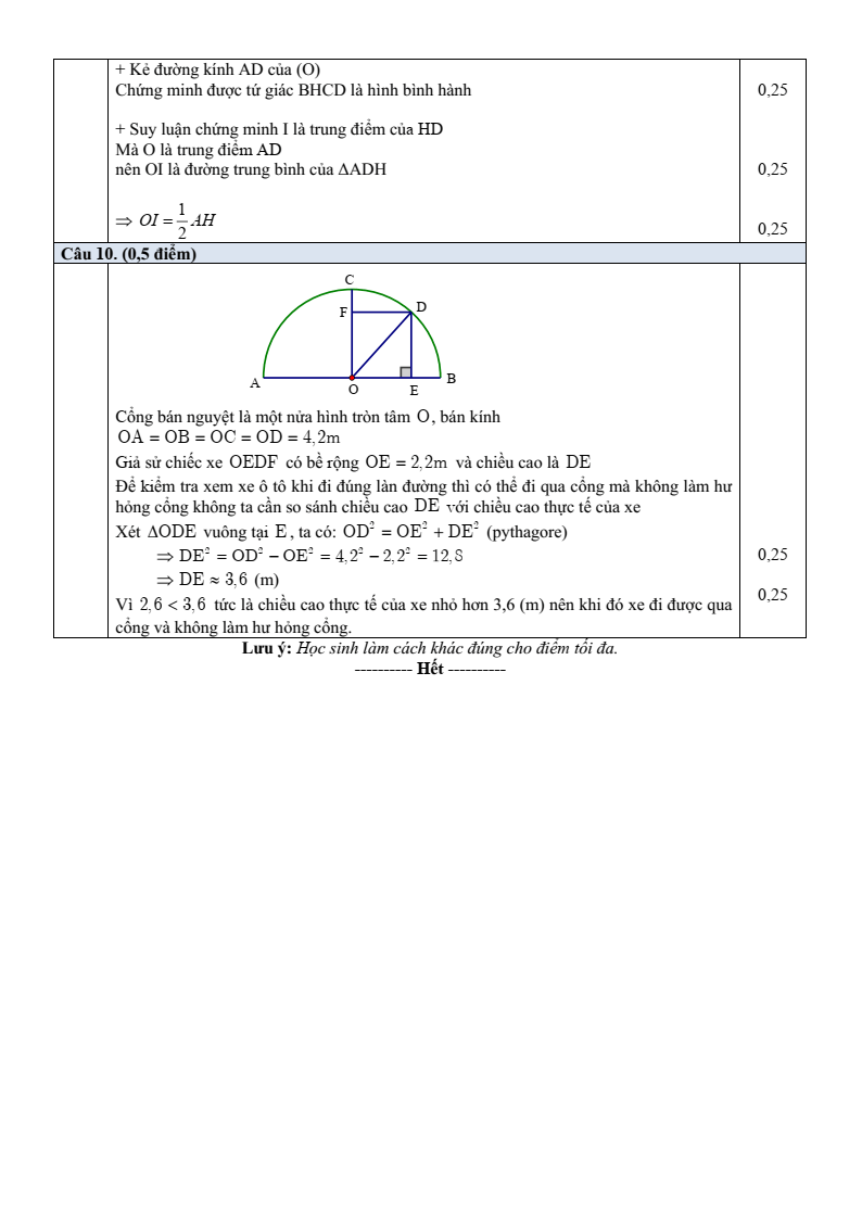 Đề thi Giữa kì 2 Toán 9 phòng GD&ĐT Thuận Thành (Bắc Ninh) năm 2024-2025