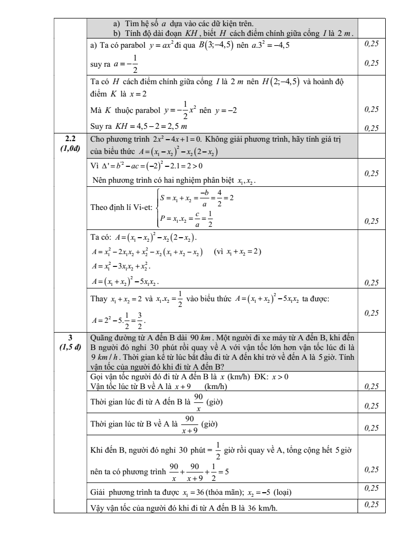 Đề thi Giữa kì 2 Toán 9 phòng GD&ĐT Xuân Trường (Nam Định) năm 2024-2025