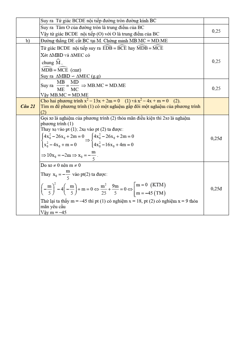 Đề thi Giữa kì 2 Toán 9 phòng GD&ĐT Yên Thế (Bắc Giang) năm 2024-2025