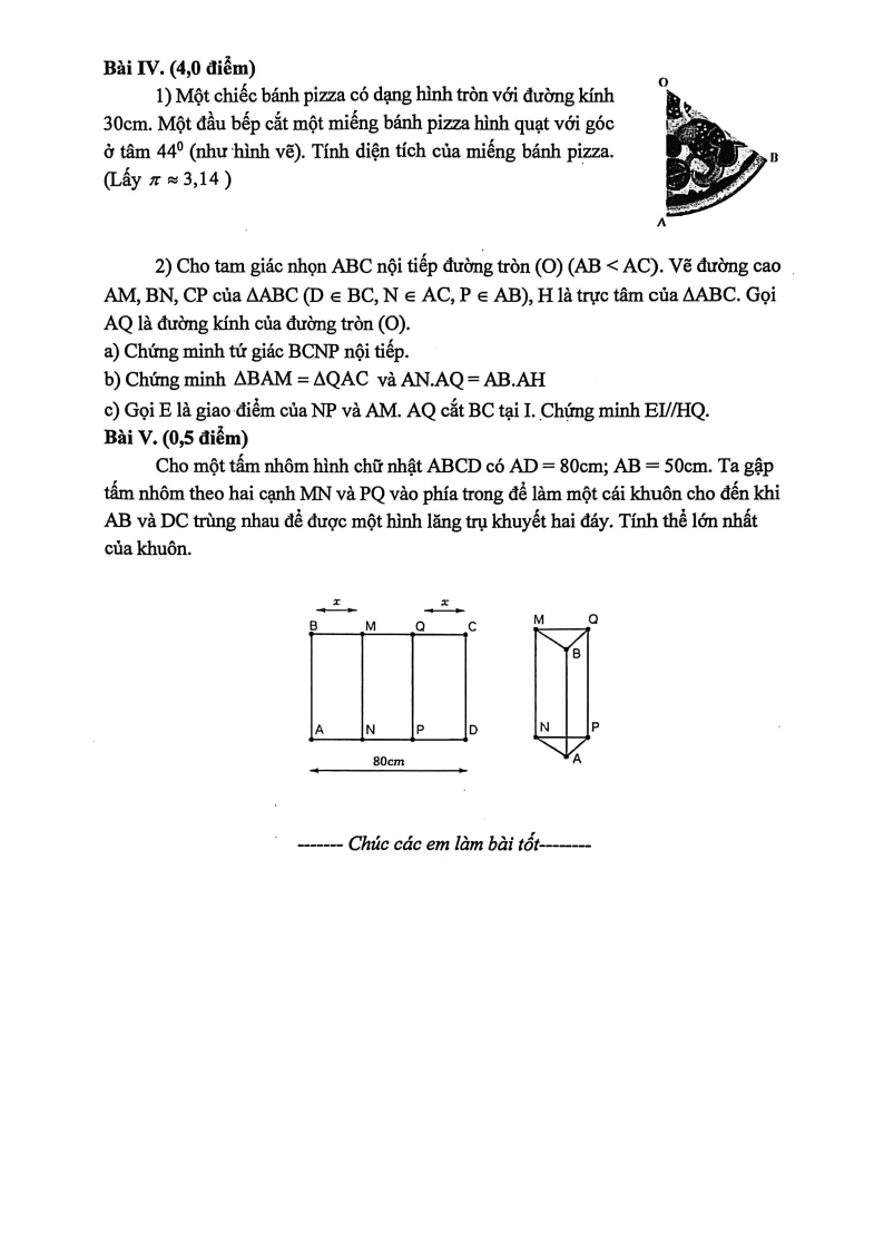 Đề thi Giữa kì 2 Toán 9 trường THCS Kiêu Kỵ (Hà Nội) năm 2025-2026