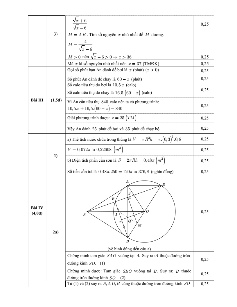 Đề thi Giữa kì 2 Toán 9 trường THCS Nghĩa Tân (Hà Nội) năm 2025-2026
