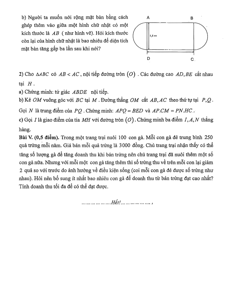 Đề thi Giữa kì 2 Toán 9 trường THCS Nhật Tân (Hà Nội) năm 2025-2026