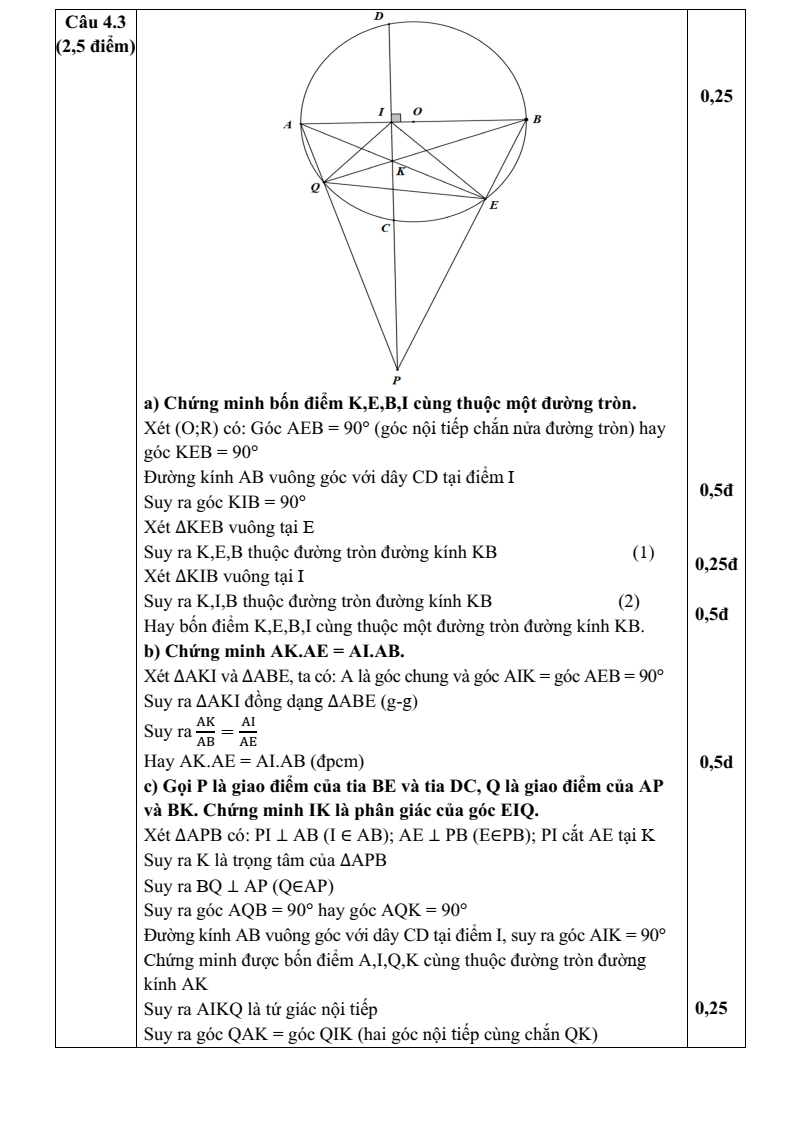 Đề thi Giữa kì 2 Toán 9 trường THCS Thanh Mỹ (Hà Nội) năm 2024-2025