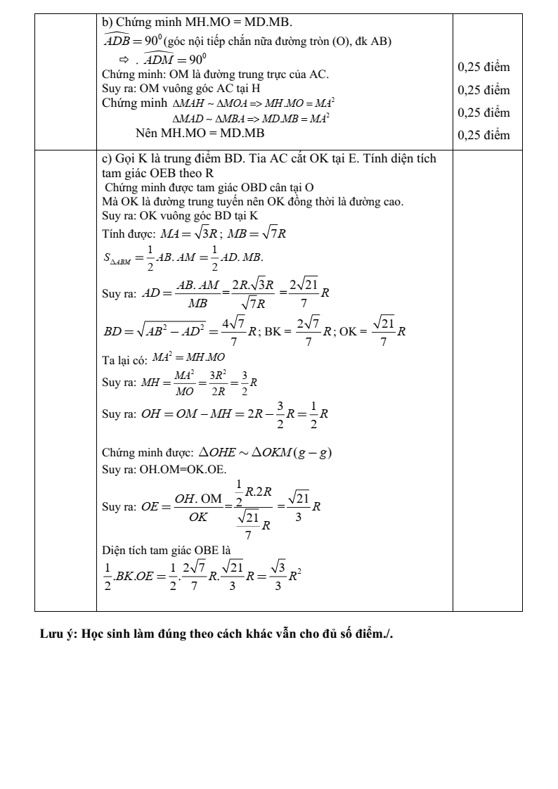 Đề thi Giữa kì 2 Toán 9 trường THCS Hà Huy Tập (TP HCM) năm 2025-2026