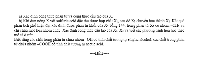 Đề thi tuyển sinh Hóa học vào lớp 10 Chuyên Phú Thọ năm 2025