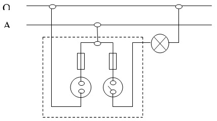 Vẽ sơ vật lắp ráp mạch năng lượng điện bảng năng lượng điện bao gồm 2 cầu chì, 1 ổ kết nối điện ...