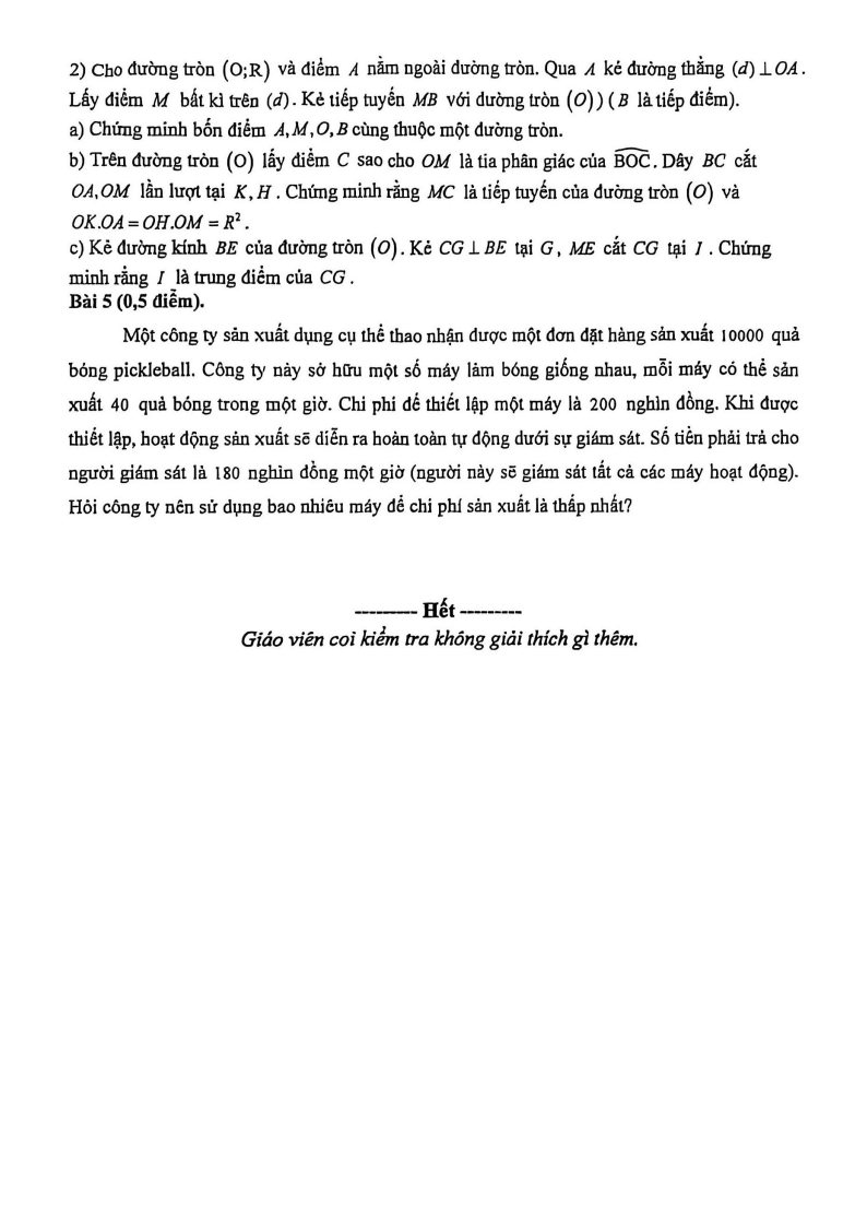 Đề thi Học kì 1 Toán 9 trường THCS Hoàng Liệt (Hà Nội) năm 2025-2026